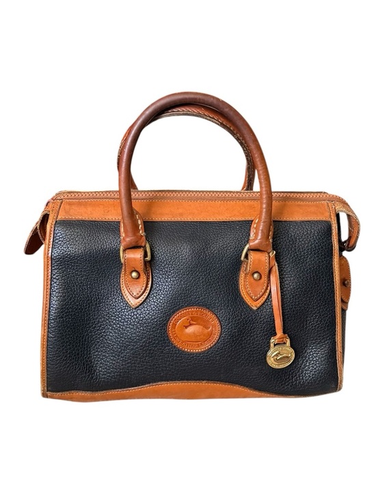 Dooney & Bourke Handbags - VINTAGE 1990S DOONEY & BOURKE NAVY ALL WEATHER LEATHER SATCHEL HANDBAG